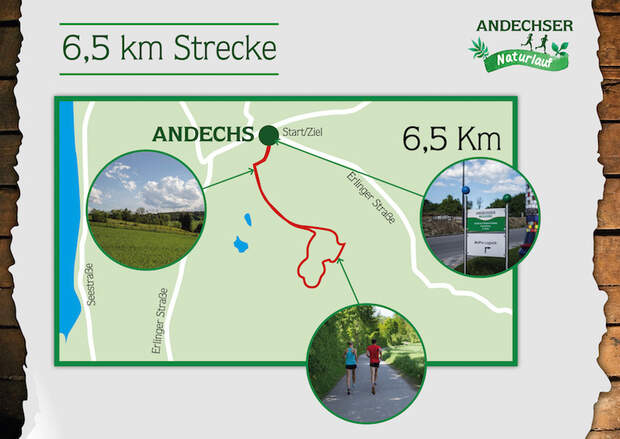 Andechser Naturlauf 2017 Streckenbeschreibung 6,5 km