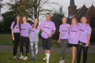 Die Marathon-Staffel des Kirchenlauftreffs Klein Wesenberg