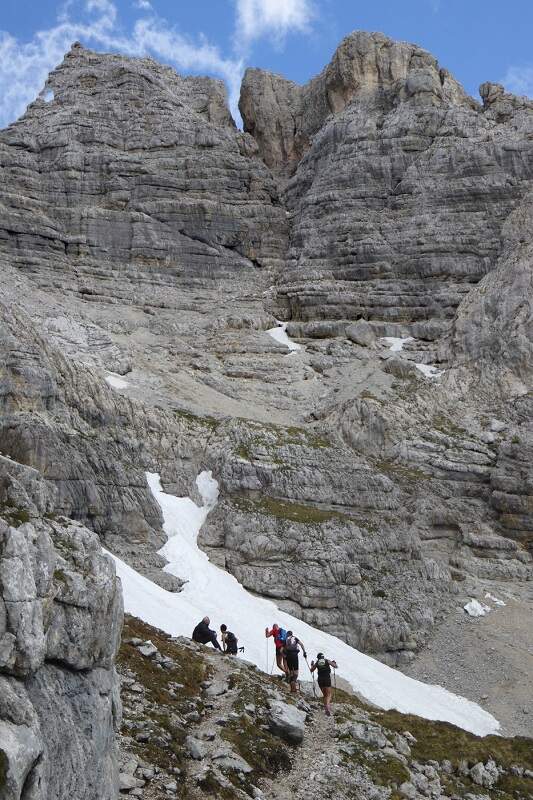 Dolomiti Extreme Trail: Schnee an der Monte Civetta