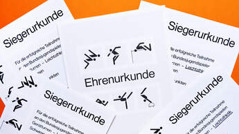 Ehrenurkunde und Siegerurkunden der Bundesjugendspiele
