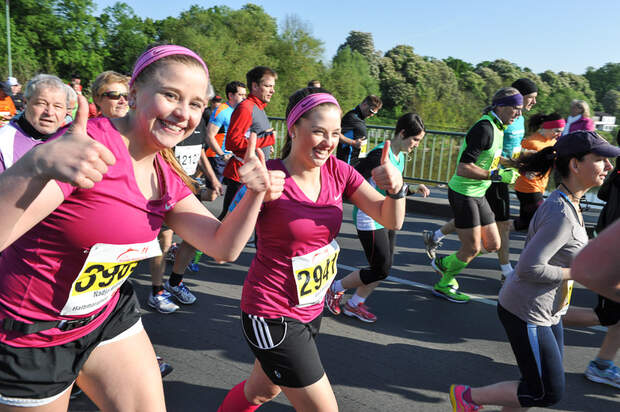 Gute Laune beim Kassel-Marathon 2014