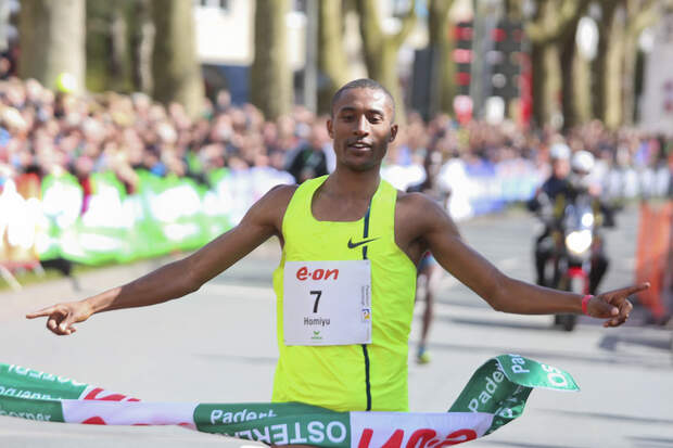 Homiyu Tesfaye beim Paderborner Osterlauf