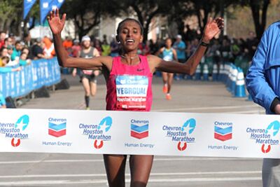 Houston-Marathon Siegerin Arage