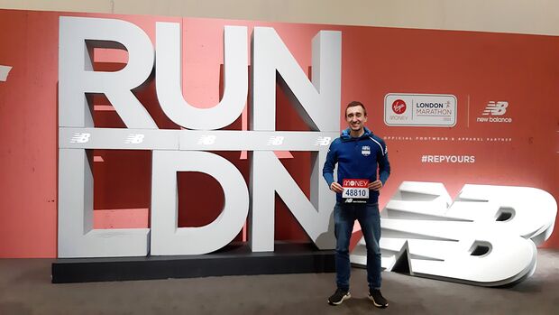 Jonas Müller beim London-Marathon 2021