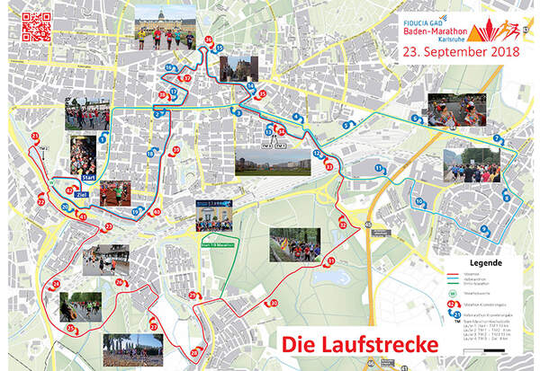 Laufstrecke Baden-Marathon