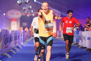 Luxemburg-Marathon Zieleinlauf