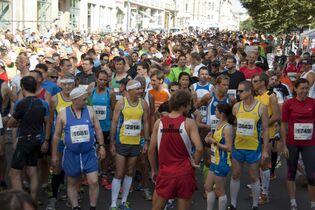 Mitteldeutscher Marathon Halle Startaufstellung