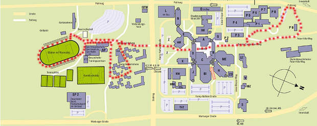 Paderborner Campuslauf Karte