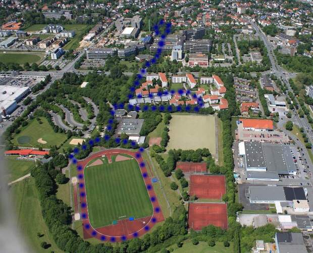 Paderborner Campuslauf Luftbild