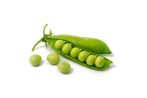 Peas isolated on white background.