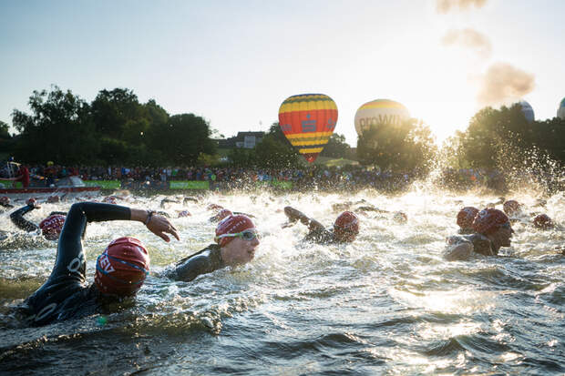 Schwimmfeld Challenge Roth 2015