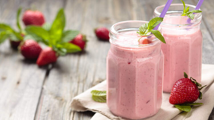 Strawberry milkshake.