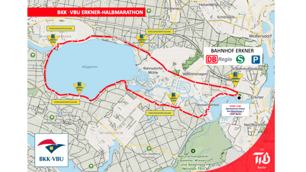 Strecke Erkner-Halmarathon