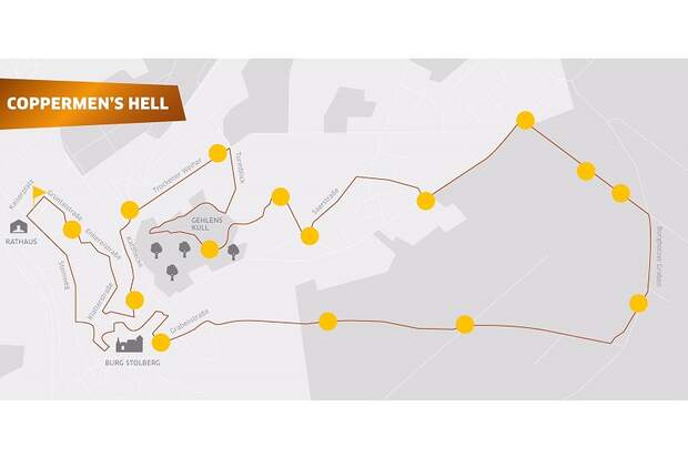 Streckenkarte Stolrun Stolberg