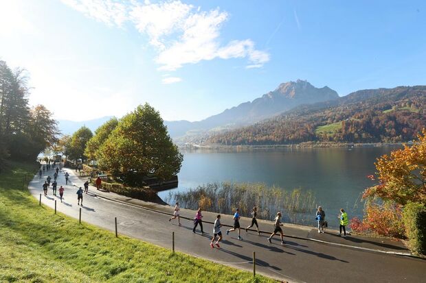 Swiss City Marathon Lucerne: Horwer Halbinsel und Horw